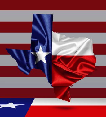 Texas bayrağı ile kopya alanı metin veya resimler 