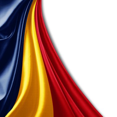 Çad bayrağı ile kopya alanı metin - 3d çizim için    