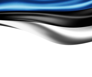 Estonya bayrağı ile kopya alanı metin - 3d çizim için    