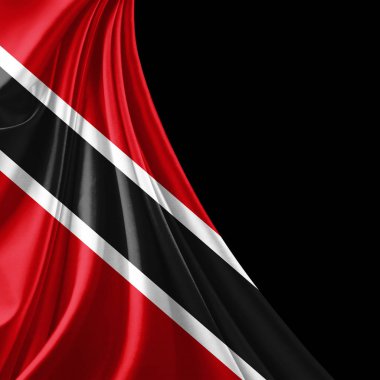 Tobago bayrağı ile kopya alanı metin - 3d çizim için    