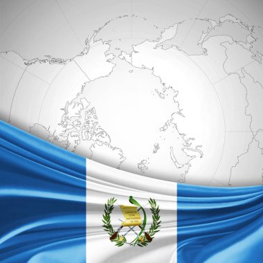 Guatemala bayrağı ile kopya alanı metin - 3d çizim için    