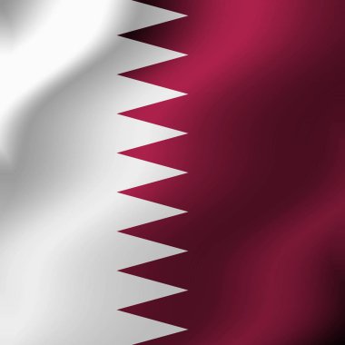 Katar bayrağı ile kopya alanı metin - 3d çizim için    