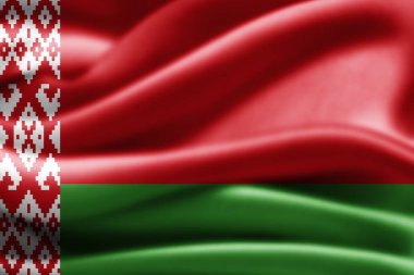 Beyaz Rusya bayrağı ile kopya alanı metin - 3d çizim için    