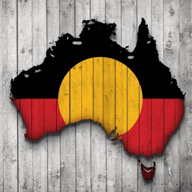 Aborjin Avustralya bayrağı ile kopya alanı metin veya resimler 