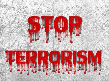  Terörizm metnini durdurun. Arka plan, doku