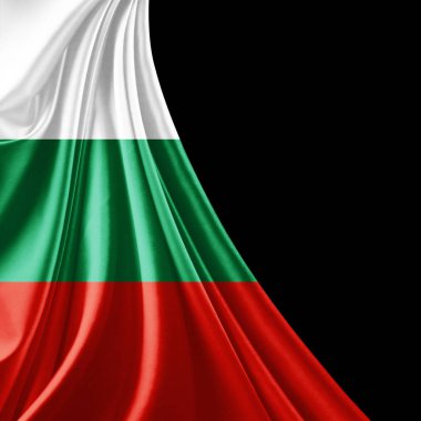 Bulgaristan bayrağı ile kopya alanı metin - 3d çizim için    