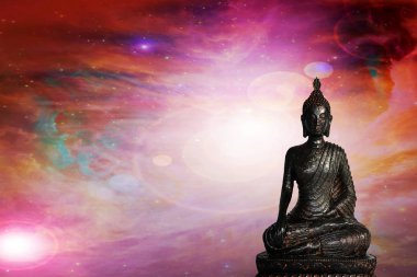 Buda heykeli. Dini kavramı - illüstrasyon