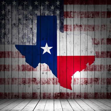 Texas bayrağı ile kopya alanı metin veya resimler 