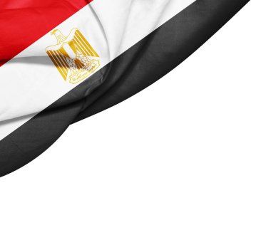 Mısır bayrağı ile kopya alanı metin - 3d çizim için    