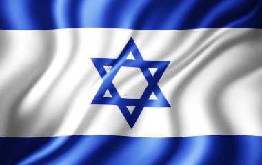 İsrail bayrağı ile kopya alanı metin - 3d çizim için    