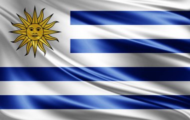 Uruguay bayrağı ile kopya alanı metin - 3d çizim için    
