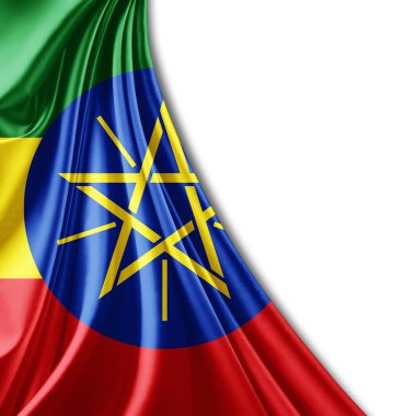 Etiyopya bayrağı ile kopya alanı metin - 3d çizim için    