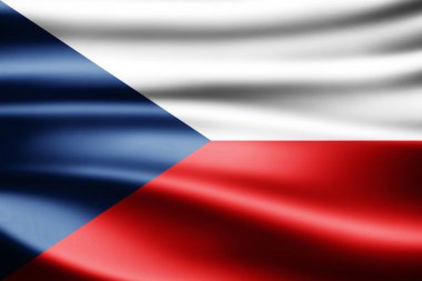 Kopya alanı için metin - 3d çizim ile Çek Cumhuriyeti bayrağı    