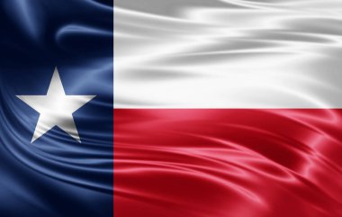 Texas bayrağı ile kopya alanı metin - 3d çizim için    