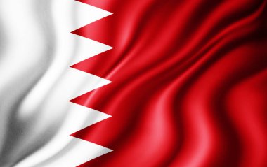 Bahreyn bayrağı ile kopya alanı metin - 3d çizim için    