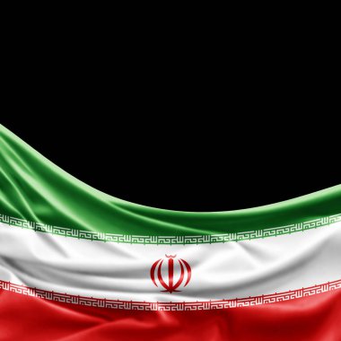 Iran bayrağı ile kopya alanı metin - 3d çizim için    