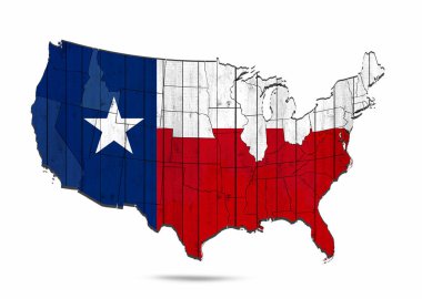 Texas arka plan kopya alanı için metin - 3d çizim ile    