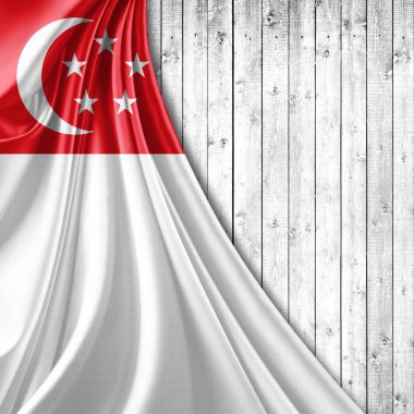 Singapur bayrağı ile kopya alanı metin - 3d çizim için    