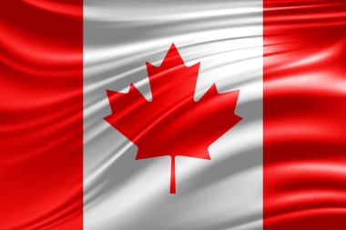 Kanada bayrağı ile kopya alanı metin - 3d çizim için    