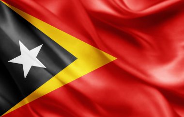 Doğu Timor bayrağı ile kopya alanı metin - 3d çizim için    