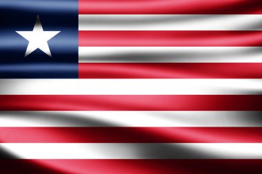 Liberya bayrağı ile kopya alanı metin - 3d çizim için    