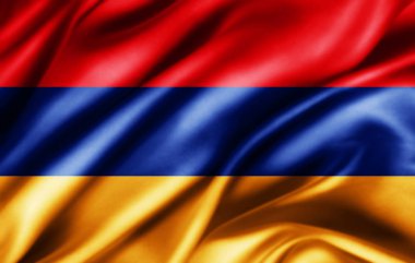 Ermenistan bayrağı ile kopya alanı metin - 3d çizim için    