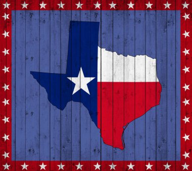 Texas arka plan kopya alanı için metin - 3d çizim ile    