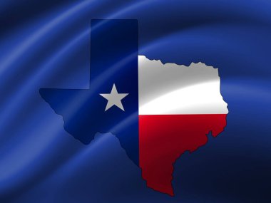 Texas arka plan kopya alanı için metin - 3d çizim ile    