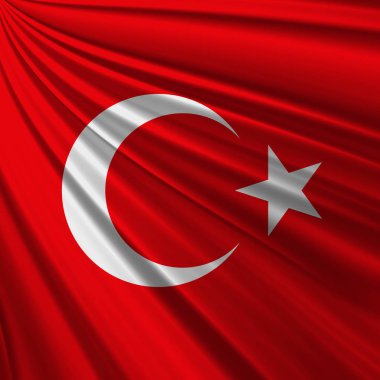 Metin - 3d çizim için kopya alanı ile Türkiye'nin bayrak    