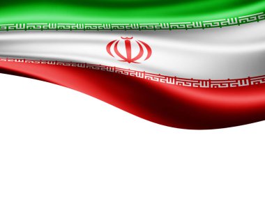 Iran bayrağı ile kopya alanı metin - 3d çizim için    