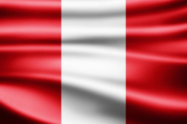 Peru bayrağı ile kopya alanı metin - 3d çizim için    