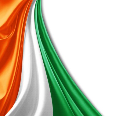 Fildişi Sahili bayrağı ile kopya alanı metin - 3d çizim için    