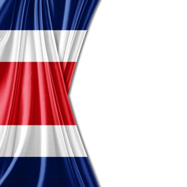 Kosta Rika bayrakla kopya alanı metin - 3d çizim için    