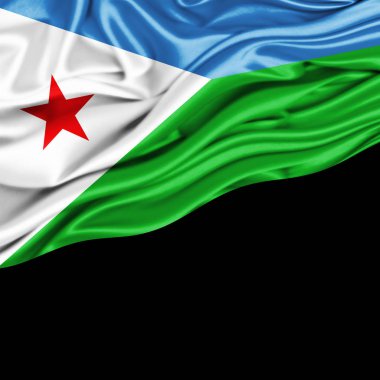 Cibuti bayrağı ile kopya alanı metin - 3d çizim için    