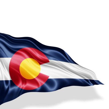 Colorado bayrağı ile kopya alanı metin - 3d çizim için    