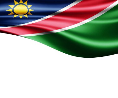 Namibya bayrağı ile kopya alanı metin - 3d çizim için    