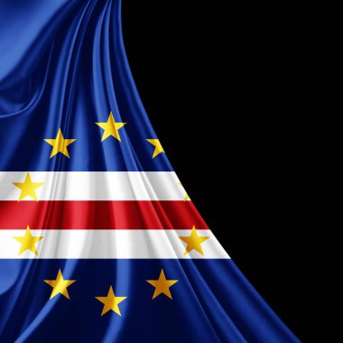 Cape Verde bayrağı ile kopya alanı metin - 3d çizim için    