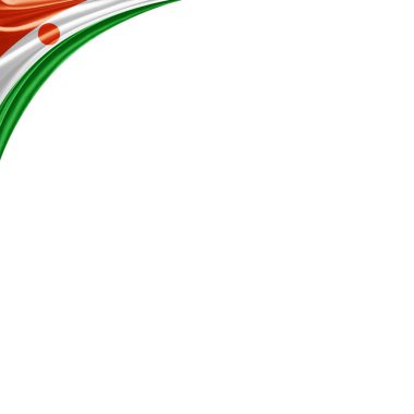 Nijer bayrağı ile kopya alanı metin - 3d çizim için    