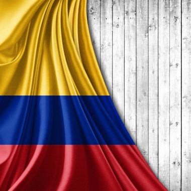 Kolombiya bayrakla kopya alanı metin - 3d çizim için    