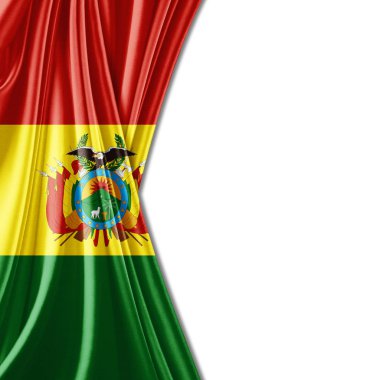 Bolivya'nın bayrakla kopya alanı metin - 3d çizim için    