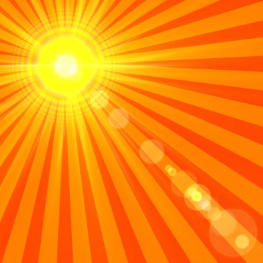 Güneş glow - illüstrasyon ile arka plan