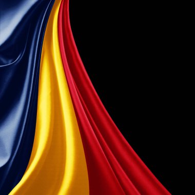 Çad bayrağı ile kopya alanı metin - 3d çizim için    