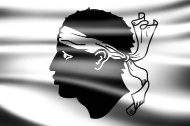 Corsica bayrağı ile kopya alanı metin - 3d çizim için    