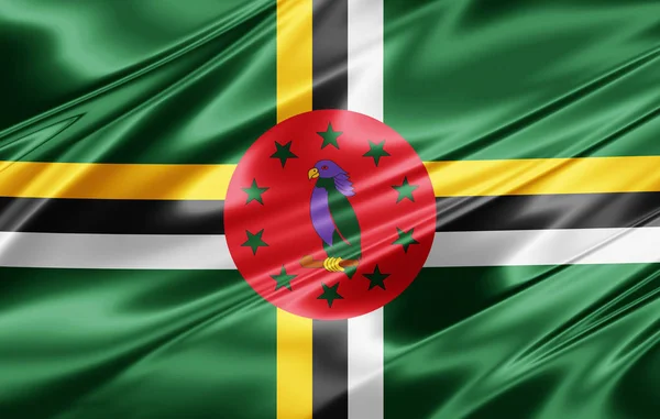 Flaga Dominiki Kopia Miejsce Twój Tekst Ilustracje — Zdjęcie stockowe