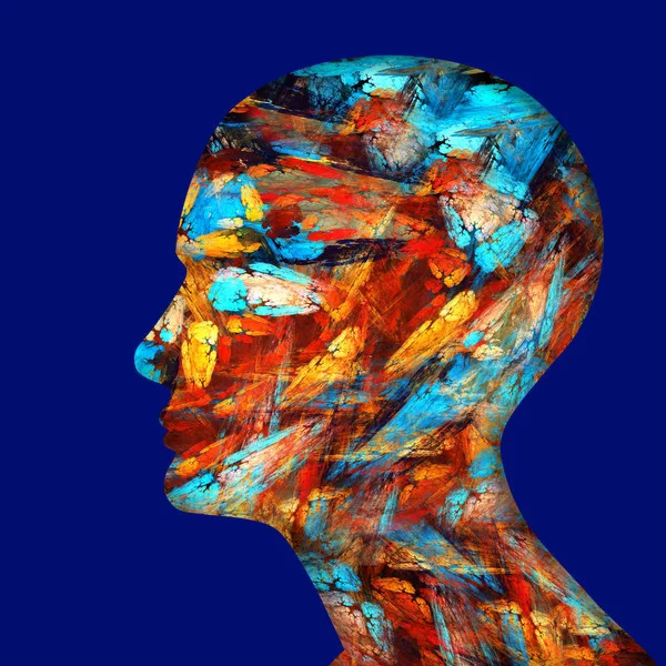 Человеческая Голова Абстрактный Фон Иллюстрация — стоковое фото