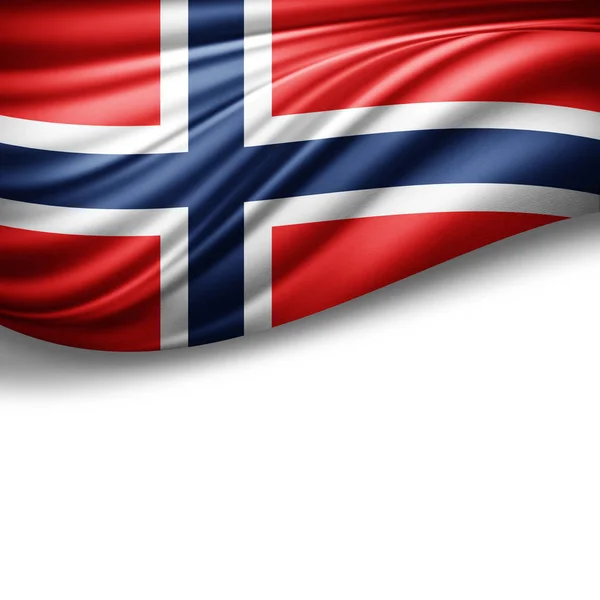 Bandera Noruega Con Espacio Copia Para Texto Ilustración — Foto de Stock