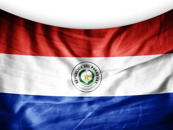 Прапор Парагваю Копією Простір Вашої Ілюстрації Тексту — стокове фото