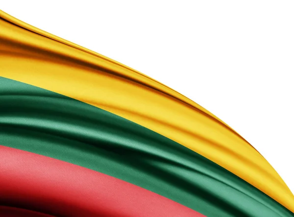 Bandiera Della Lituania Con Spazio Copia Del Testo Illustrazione — Foto Stock