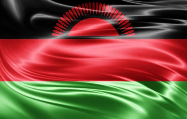 Bandeira Malawi Com Espaço Cópia Para Seu Texto Ilustração — Fotografia de Stock