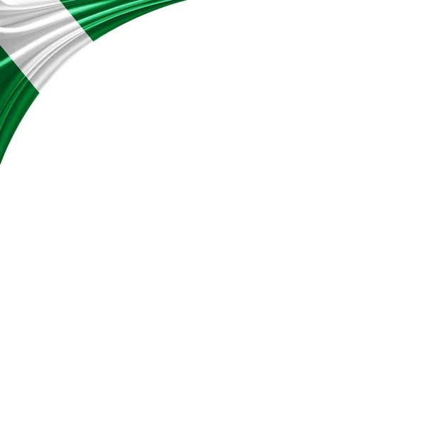 テキスト イラストのコピー スペースを持つナイジェリアの旗 — ストック写真